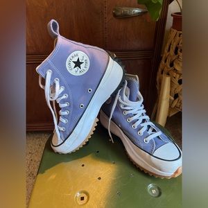 Converse platform high tops Size 8 Color Periwinkle